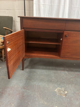 Load image into Gallery viewer, 1960's mid-century walnut &amp; teak sideboard

