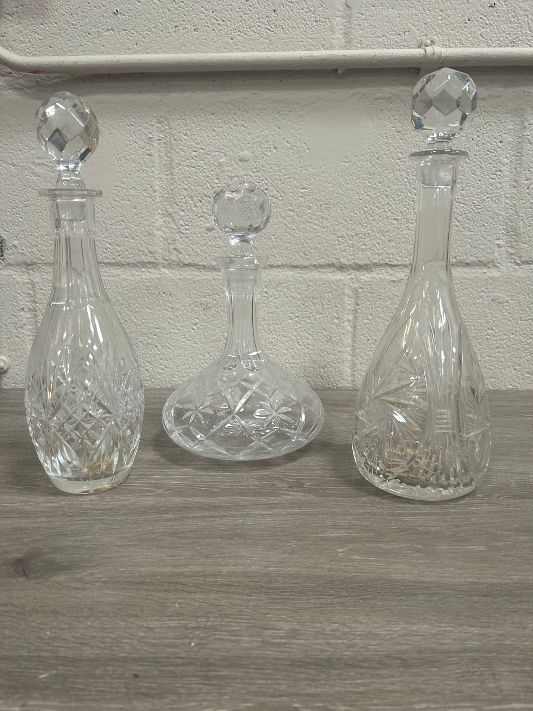 Vintage Whisky Crystal Bottles