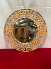 Load image into Gallery viewer, Wicker framed mirror

