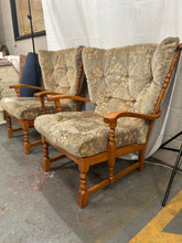 Load image into Gallery viewer, vintage high back armchairs
