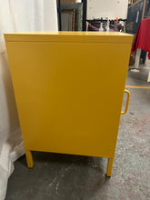 Load image into Gallery viewer, MMT Yellow metal locker style bedside table
