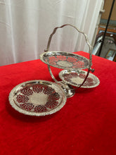 Load image into Gallery viewer, Queen Anne silver plated folding cake stand
