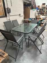 Load image into Gallery viewer, Glass Top Garden Table &amp; 6 chairs
