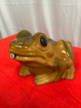Load image into Gallery viewer, Vintage ceramic frog garden feature
