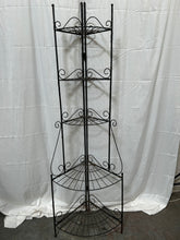 Load image into Gallery viewer, 5 tier iron corner plant stand

