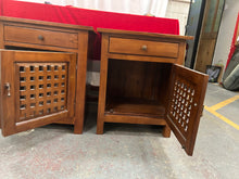 Load image into Gallery viewer, Ganga Latic Jali Sheesham wood bediside tables
