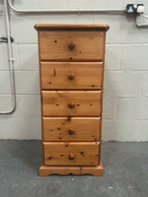 Load image into Gallery viewer, Pine tall chest of drawers
