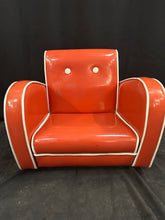 Load image into Gallery viewer, Child's Retro Red Leather Chair
