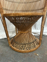 Load image into Gallery viewer, Vintage boho bamboo kids peacock chair
